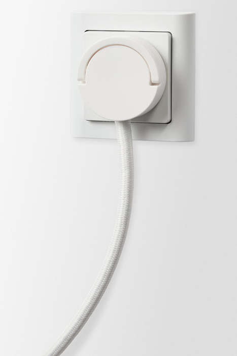 Stikprop vinkel schuko mini hvid - Elworks